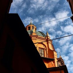 Low angle view of church against sky