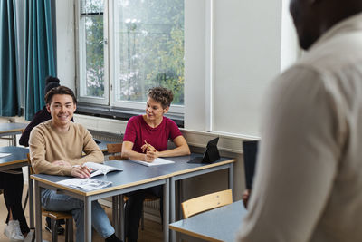 Students learning in classroom