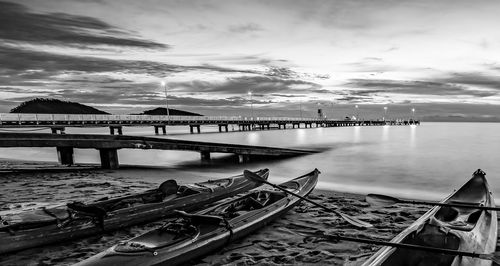 Bridge over sea against sky