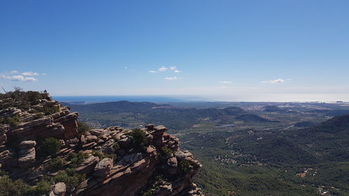 Scenic view of mountain against sky