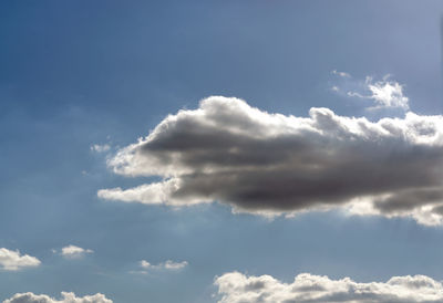 Low angle view of clouds in sky