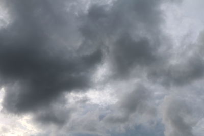 Low angle view of storm clouds in sky
