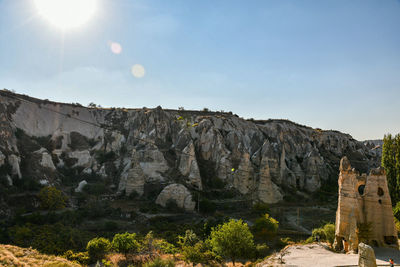 Rock formations on mountain