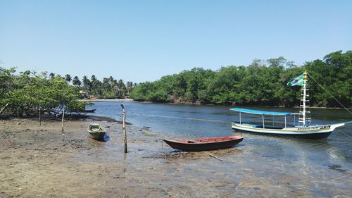 Boats in river