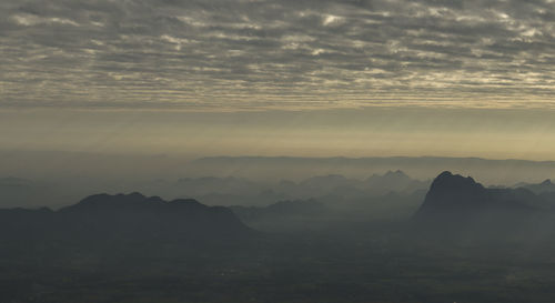 Scenic view of landscape against sky during sunset