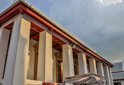 Low angle view of building against sky