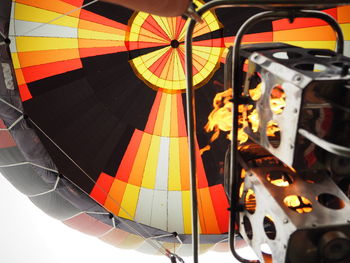 Close-up of hot air balloon