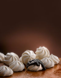 Close-up of cookies on table