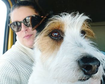 Close-up portrait of a dog