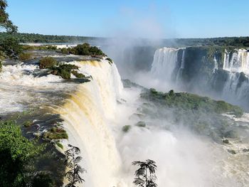 Scenic view of waterfall