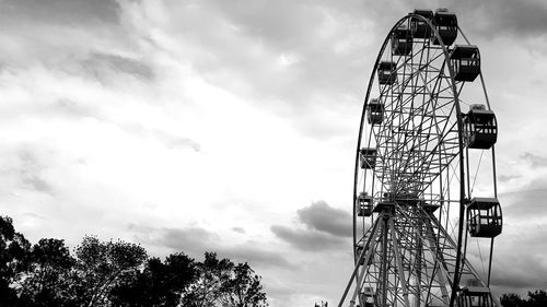 Low angle view of ferris wheel against sky