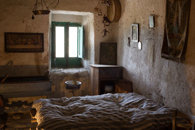 Interior of abandoned home