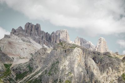 Panoramic view of rocky mountains against sky