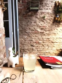 Close-up of drink on table