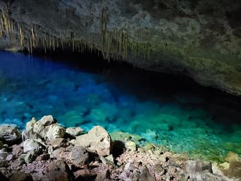 Rock formations in sea
