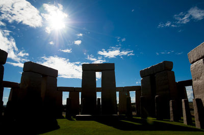 Low angle view of historical building against sky