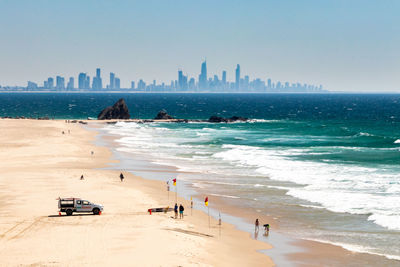 Panoramic view of beach and sea against sky