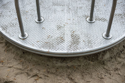 Empty merry-go-round at playground