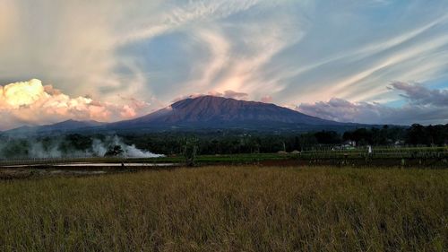 Scenic view of landscape against sky