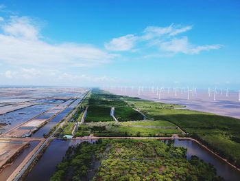 Scenic view of land against sky