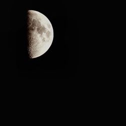 Low angle view of moon at night