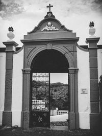 Entrance of building against sky