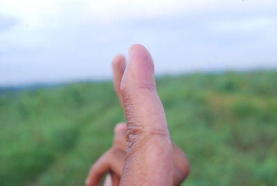Cropped image of person hand