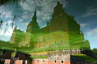 Low angle view of castle against sky