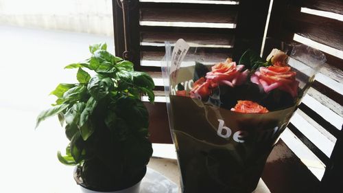 Close-up of vegetables on table