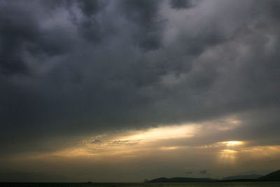Low angle view of storm clouds in sky