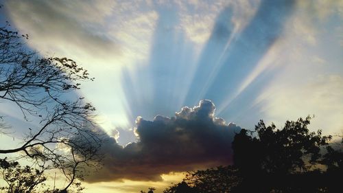 Low angle view of cloudy sky