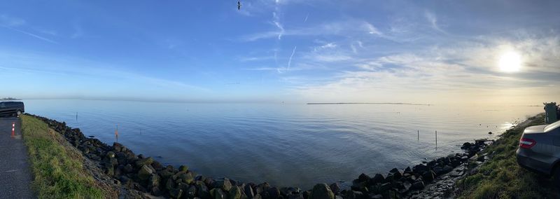 Panoramic view of sea against sky