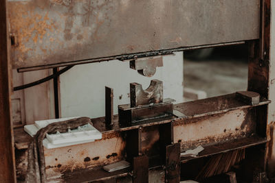 Close-up of rusty metal