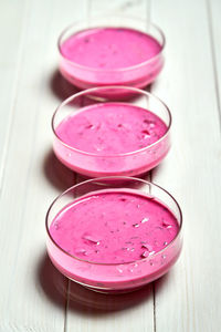 Close-up of dessert on table