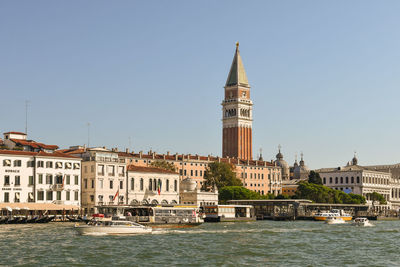 Cityscape with the st mark's basilica from the grand canal, venice, italy