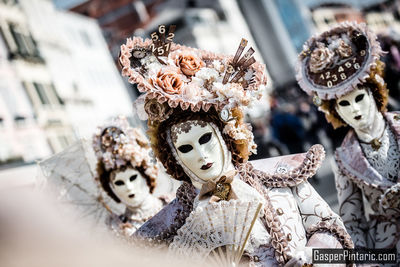 Close-up of mask