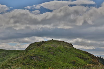 Low angle view of mountain against sky