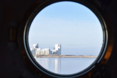 Close-up of window against clear sky