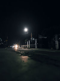 Illuminated street at night