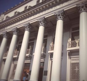 Low angle view of historical building