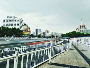 Bridge over river in city