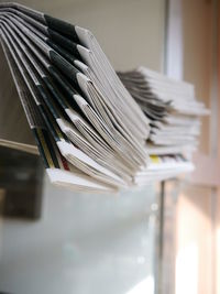 Close-up of books