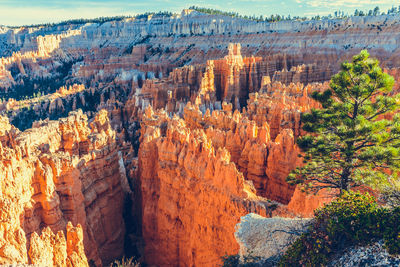 Panoramic view of rock formations