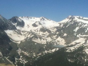 Scenic view of snowcapped mountains