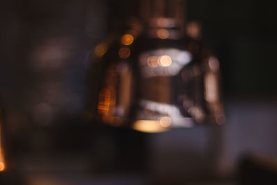 Defocused image of illuminated lights