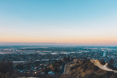 High angle view of city