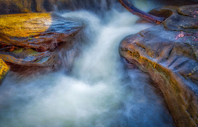 Close-up of waterfall