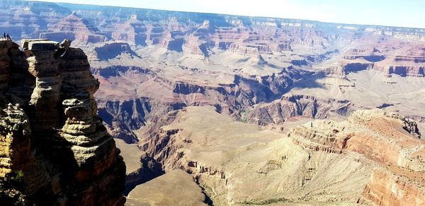 Aerial view of rock formations