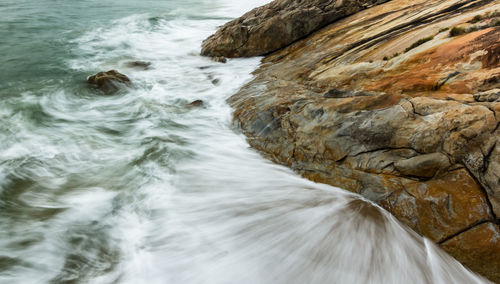 Stream flowing through rocks