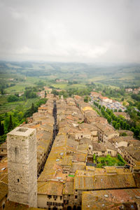 Aerial view of village